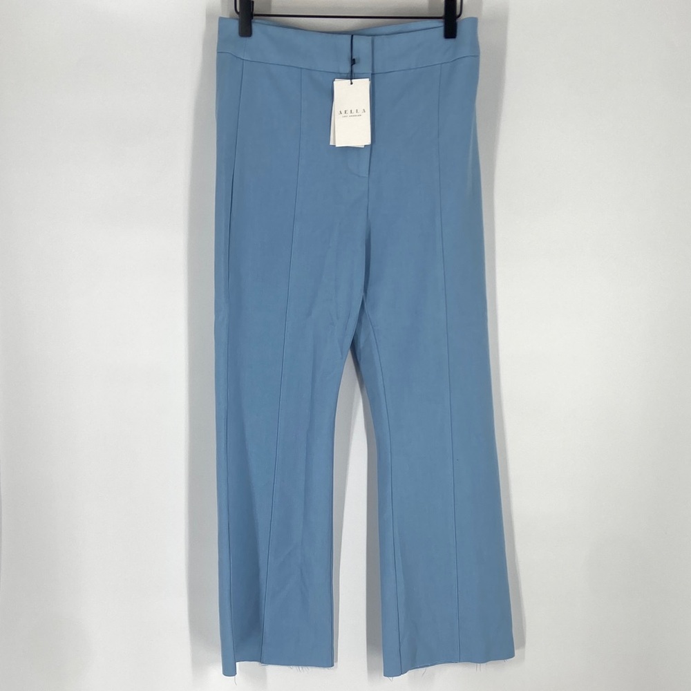 Aella Blue Flare High Rise Trousers Size 6 NWT